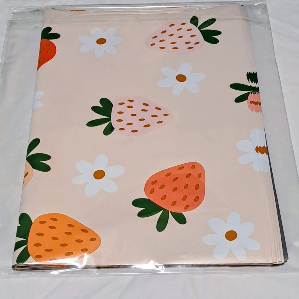 Multi Color Strawberry Design Poly Mailers (20) Count 14 X17 New